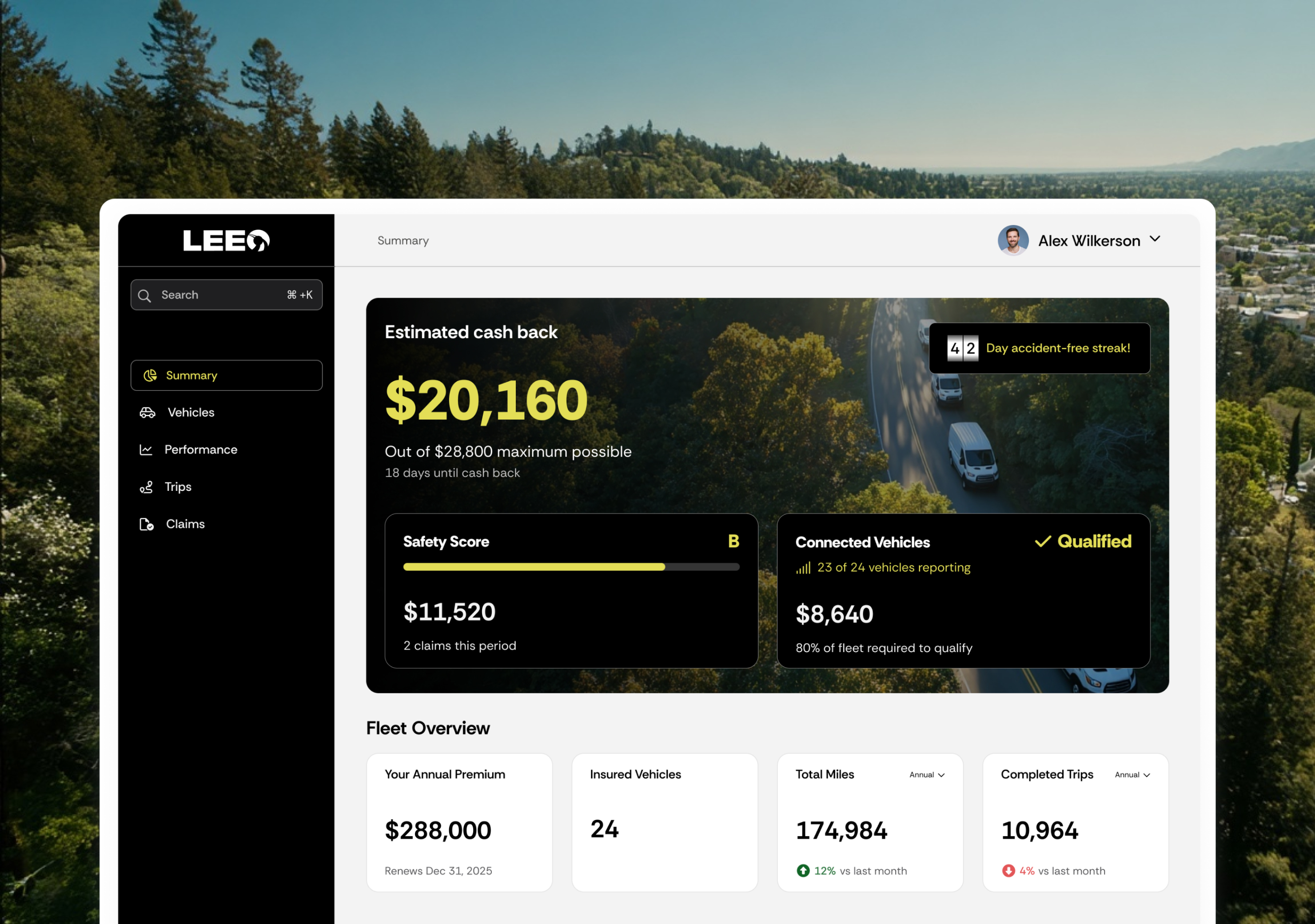 LEEO product UI