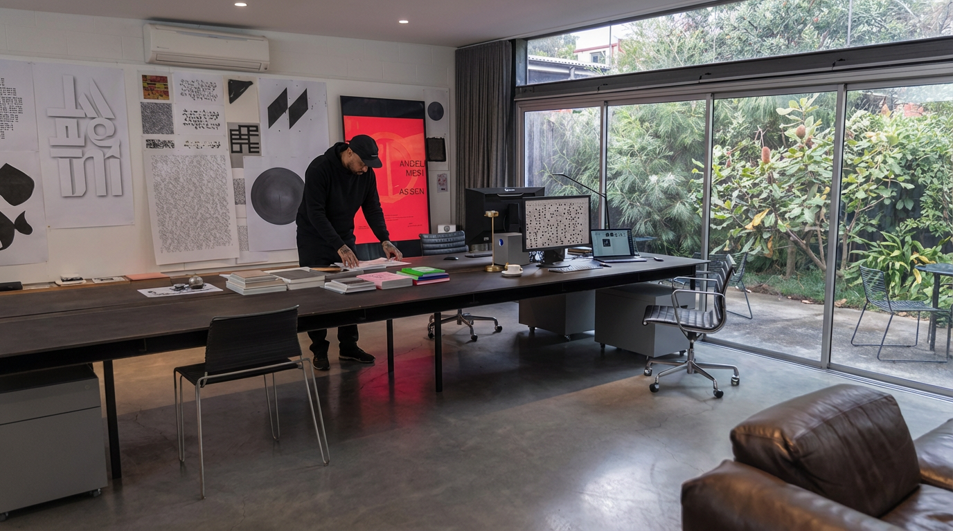 Carl Brunson's studio