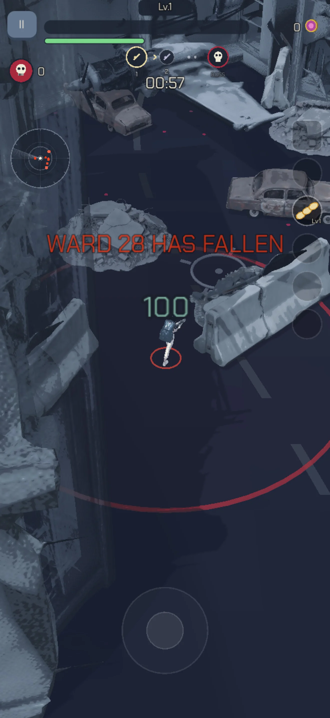 Project 28 mobile gameplay: fallen street